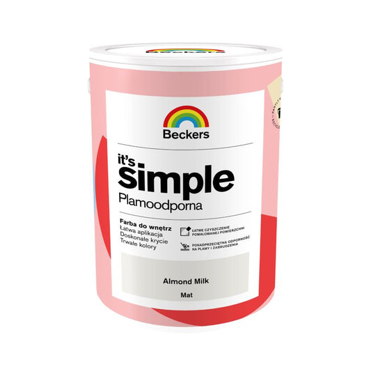 Beckers It's Simple farve i farven almond milk 5 l