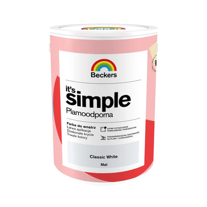 Beckers It's Simple klassisk hvid farve 5 l