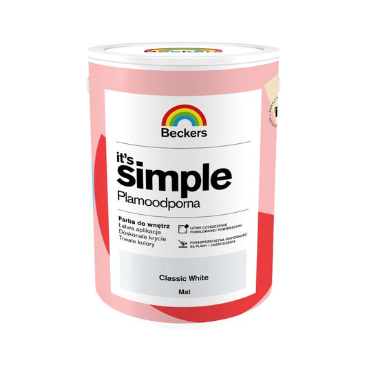 Beckers It's Simple klassisk hvid farve 5 l