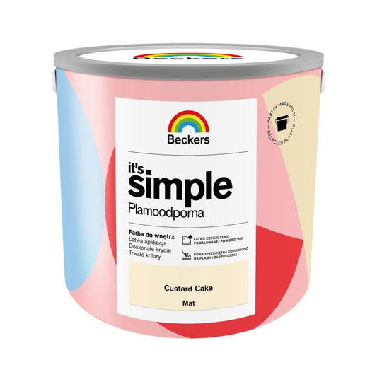 Beckers It's Simple farve Custard cake 2,5 l