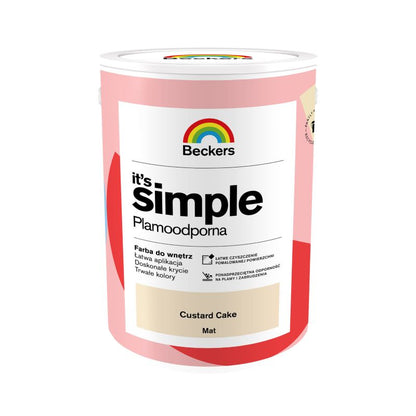 Beckers It's Simple farve i custard cake, 5 l