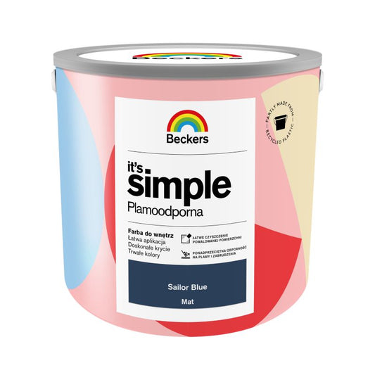 Beckers It's Simple farve i sailor blue, 2,5 l