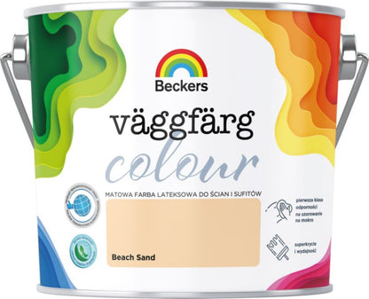 Beckers Vaggfärg Colour beach sand 2,5 l – holdbar og vaskbar farve til vægge