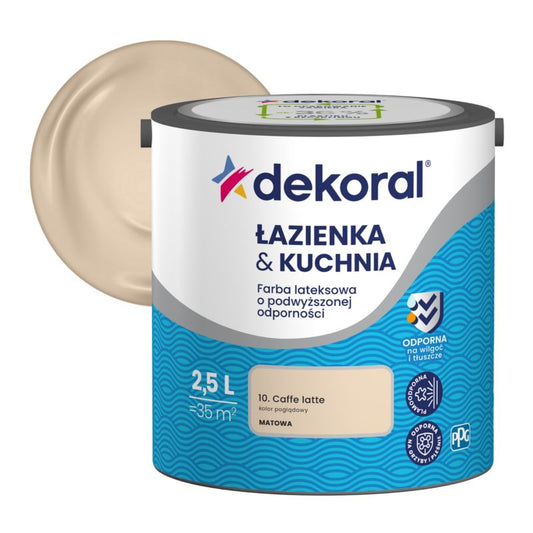 Dekoral badeværelse & køkken farve caffe latte 2,5 l