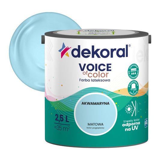 Dekoral Voice of Color farve i akvamarin, 2,5 l