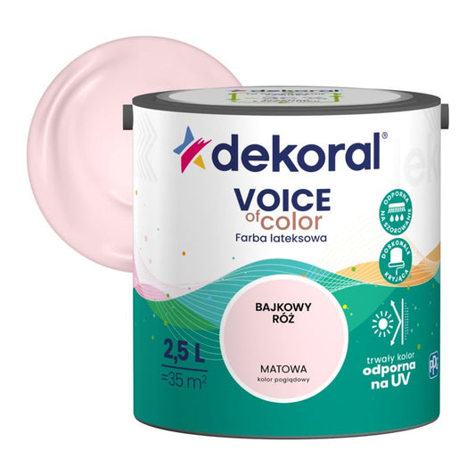 Dekoral Voice of Color farve i eventyrlig lyserød 2,5 l
