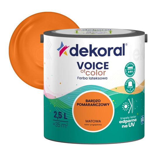Dekoral Voice of Color farve meget orange 2,5 l