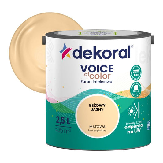 Dekoral Voice of Color farve i lys beige 2,5 l