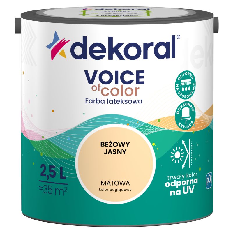 Dekoral Voice of Color farve i lys beige 2,5 l