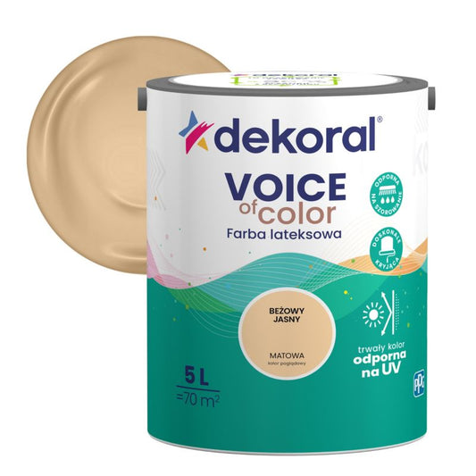 Dekoral Voice of Color farve i lys beige 5 l