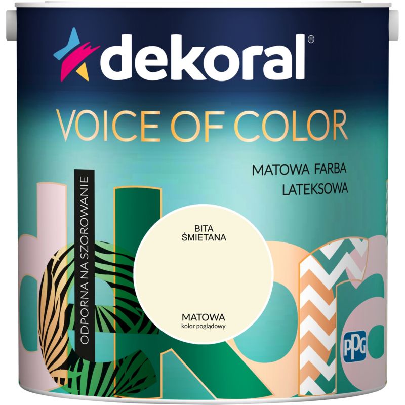 Dekoral Voice of Color farve i farven pisket fløde 2,5 l