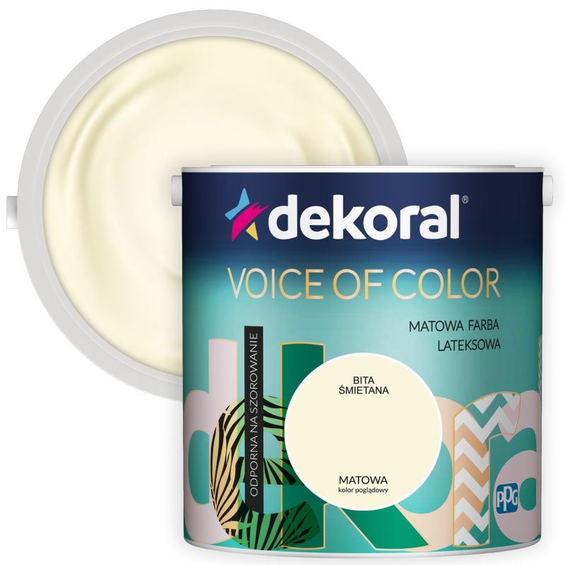Dekoral Voice of Color farve i farven pisket fløde 2,5 l