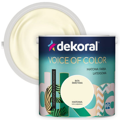 Dekoral Voice of Color farve i farven pisket fløde 2,5 l
