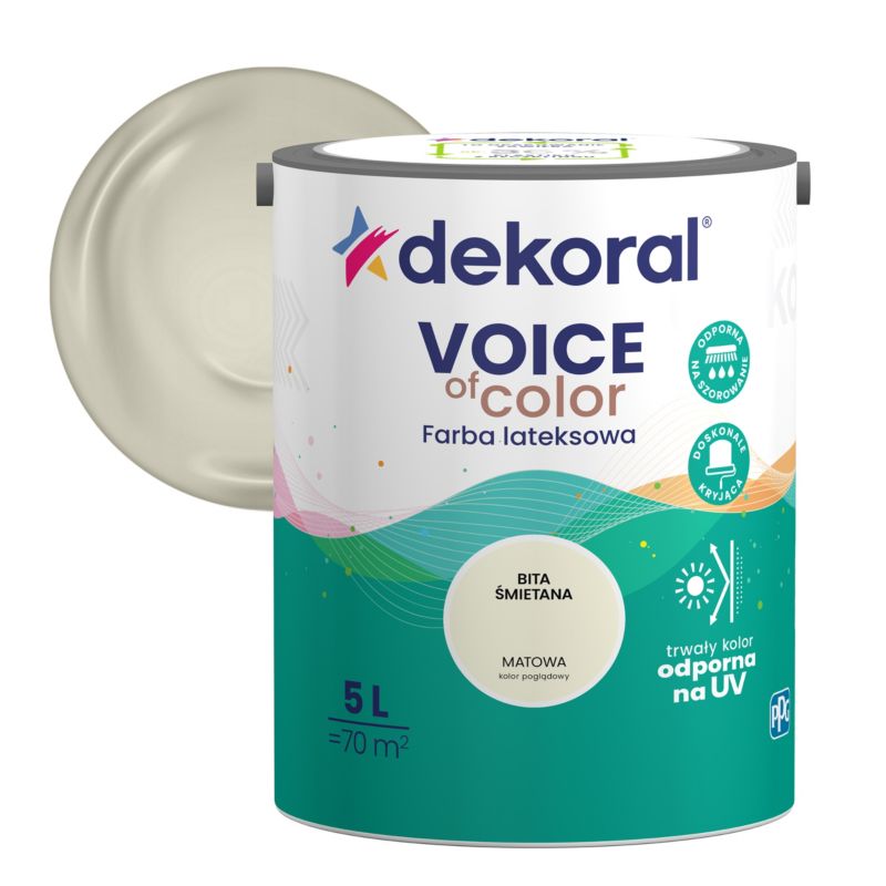 Dekoral Voice of Color farve i farven Pisket fløde 5 l