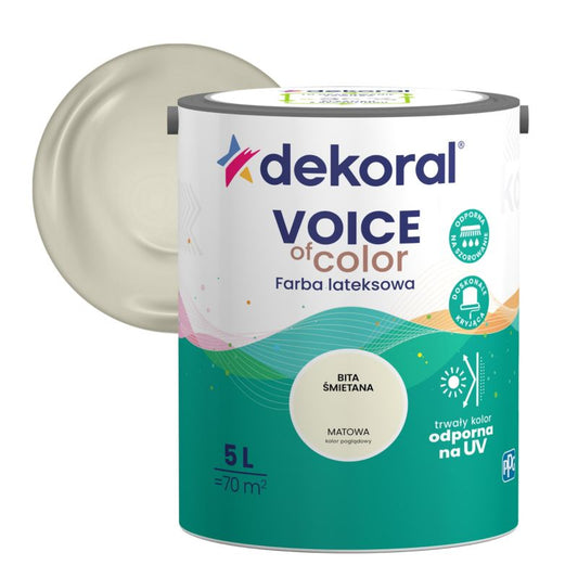 Dekoral Voice of Color farve i farven Pisket fløde 5 l