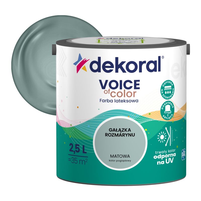Dekoral Voice of Color farve i farven Rosmaringren 2,5 l