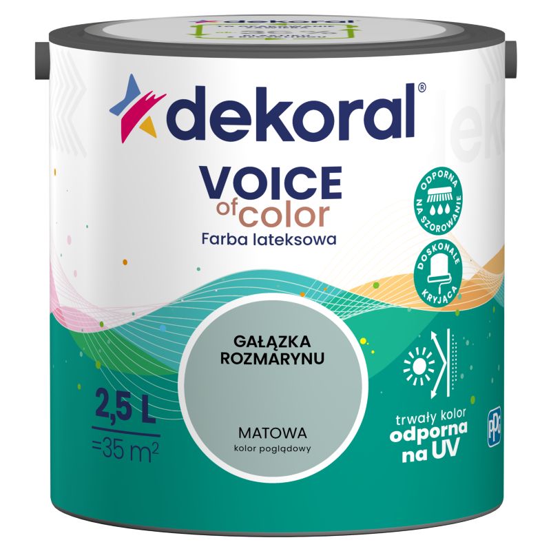 Dekoral Voice of Color farve i farven Rosmaringren 2,5 l