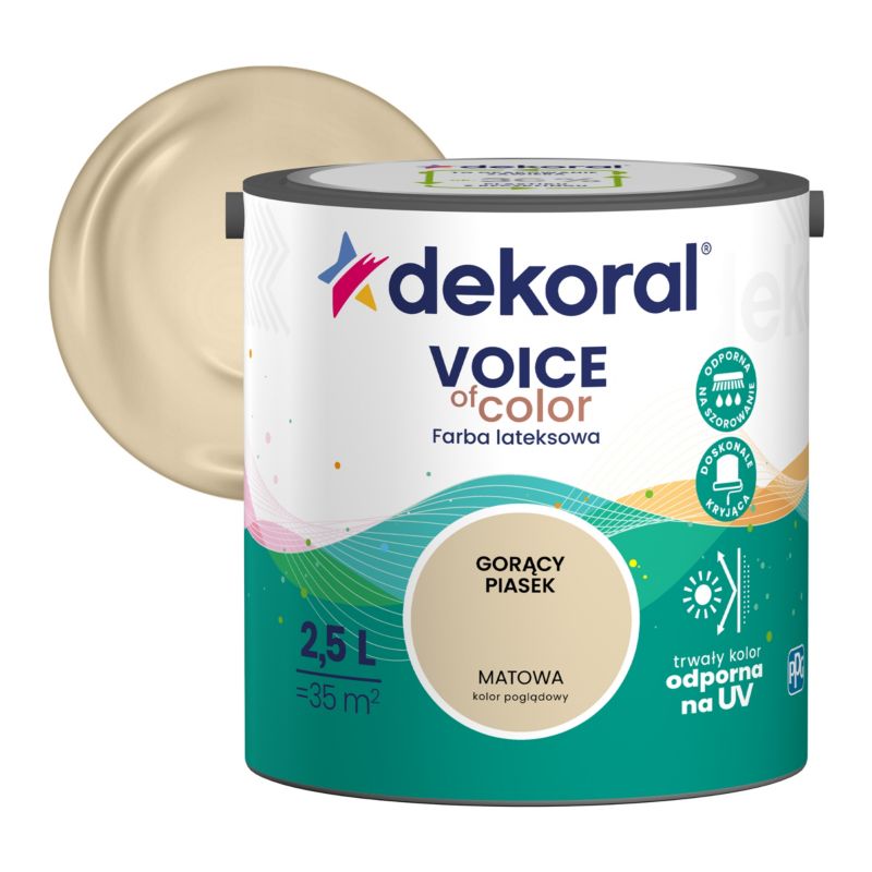 Dekoral Voice of Color farve i farven varm sand 2,5 l