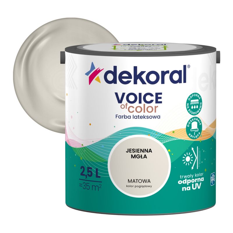 Dekoral Voice of Color farve i farven "Efterårsmørke" 2,5 l