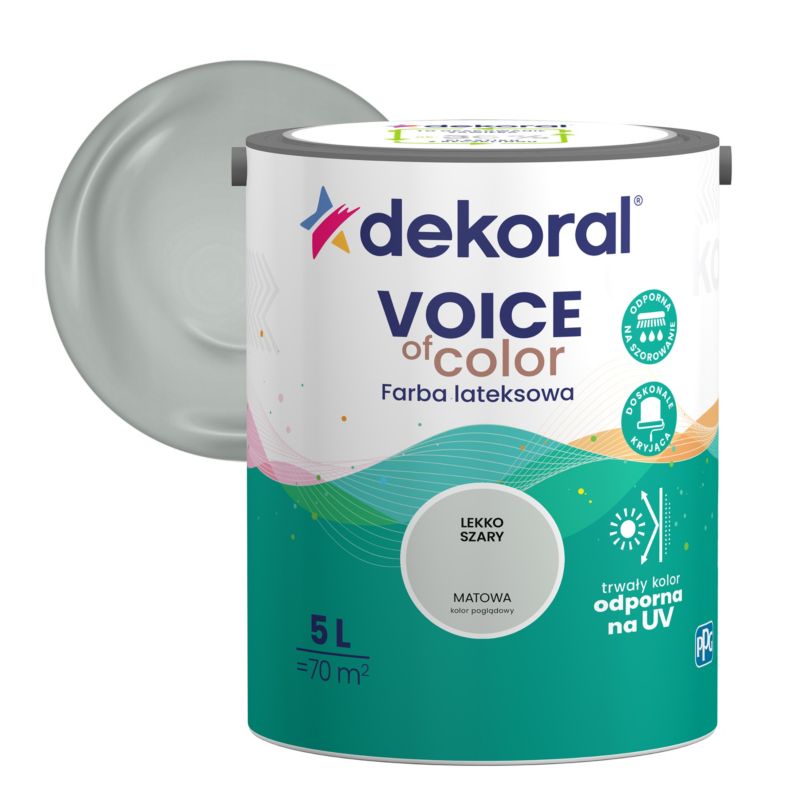 Dekoral Voice of Color farve let grå 5 l