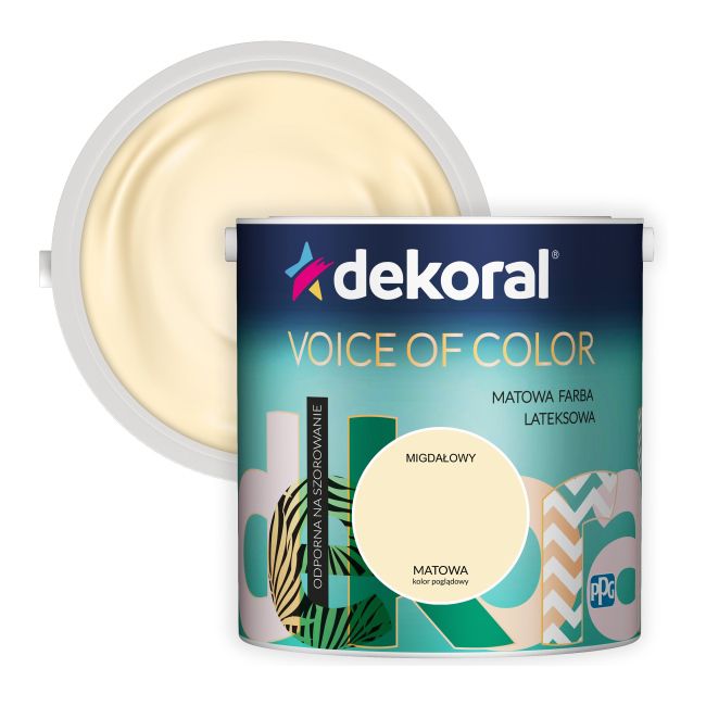Dekoral Voice of Color farve i mandelfarve 2,5 l