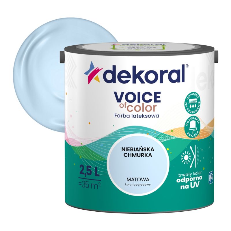 Dekoral Voice of Color farve i himmelsk sky, 2,5 l