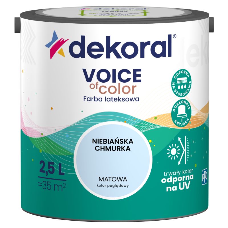 Dekoral Voice of Color farve i himmelsk sky, 2,5 l