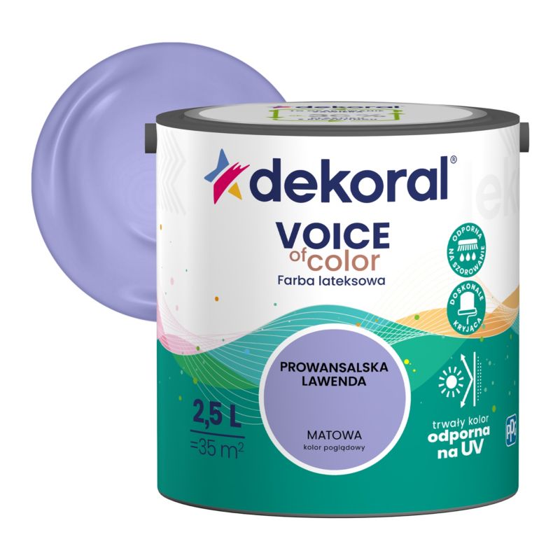 Dekoral Voice of Color farve i provençalsk lavendel 2,5 l