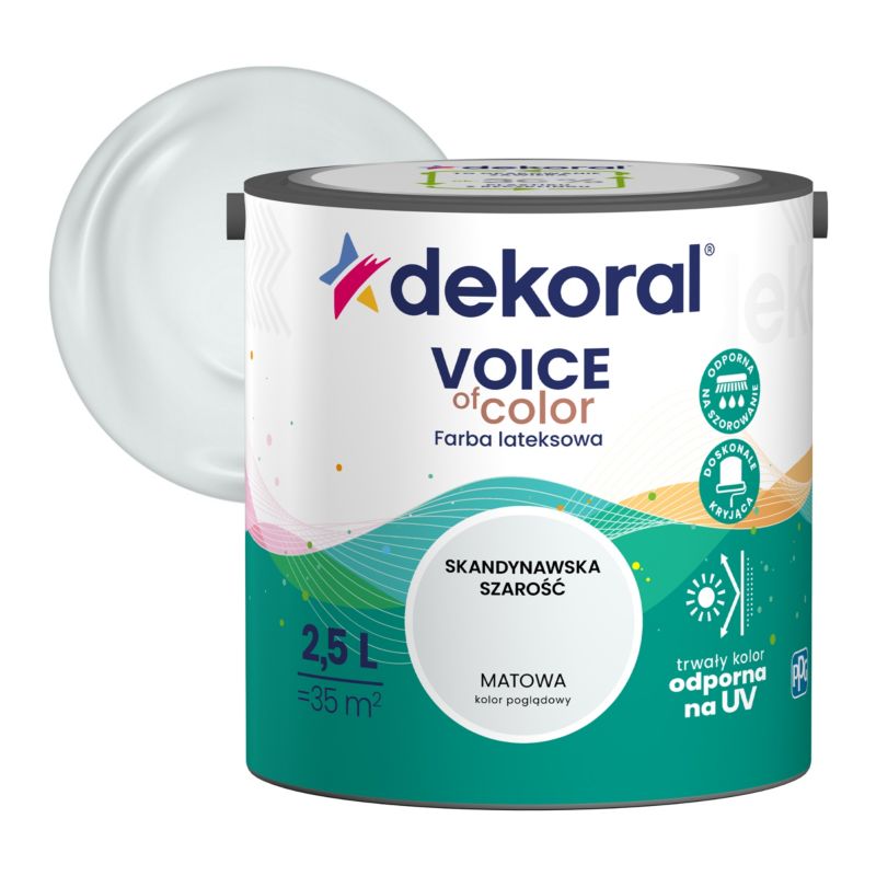Dekoral Voice of Color farve i skandinavisk grå, 2,5 l