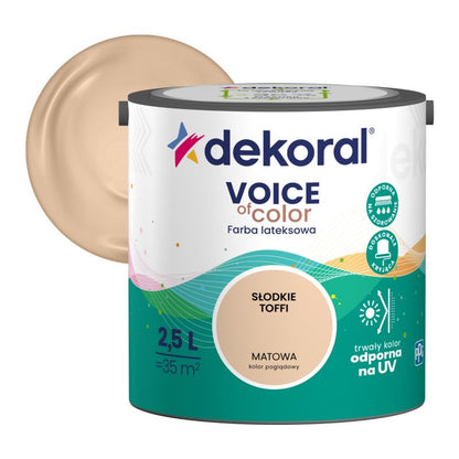 Dekoral Voice of Color farve i farven sød toffee 2,5 l
