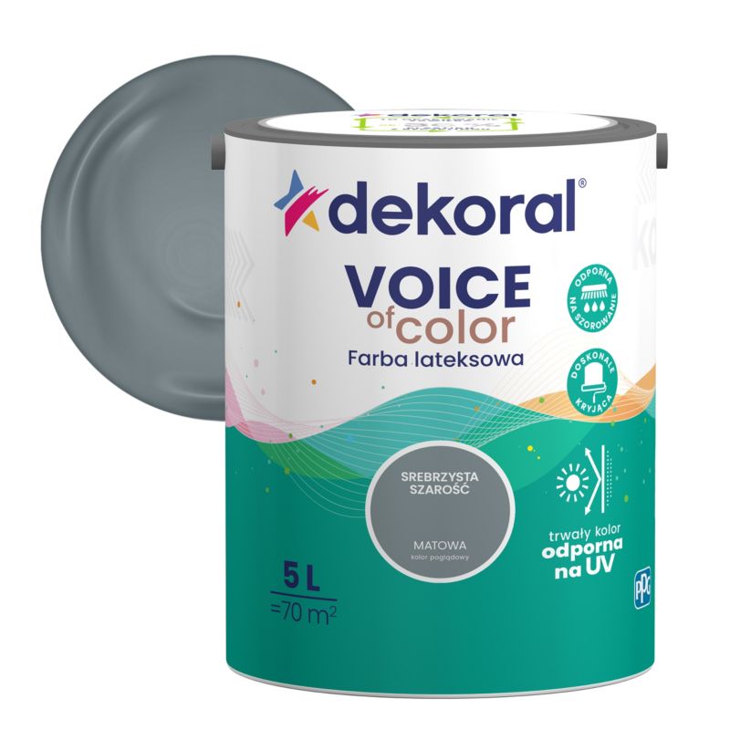 Dekoral Voice of Color farve i sølvgrå 5 l