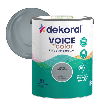 Dekoral Voice of Color farve i klassisk grå 5 l