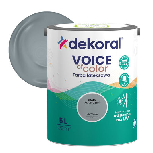Dekoral Voice of Color farve i klassisk grå 5 l