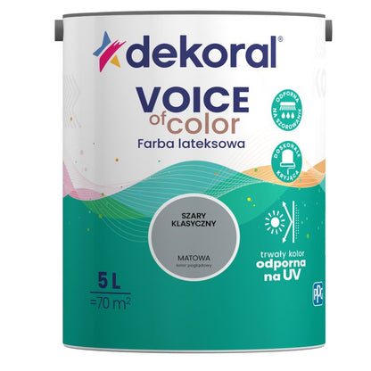 Dekoral Voice of Color farve i klassisk grå 5 l