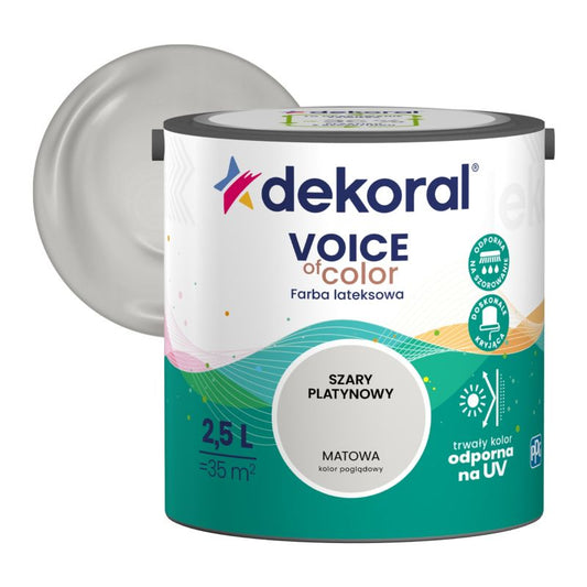 Dekoral Voice of Color farve i grå platin, 2,5 l
