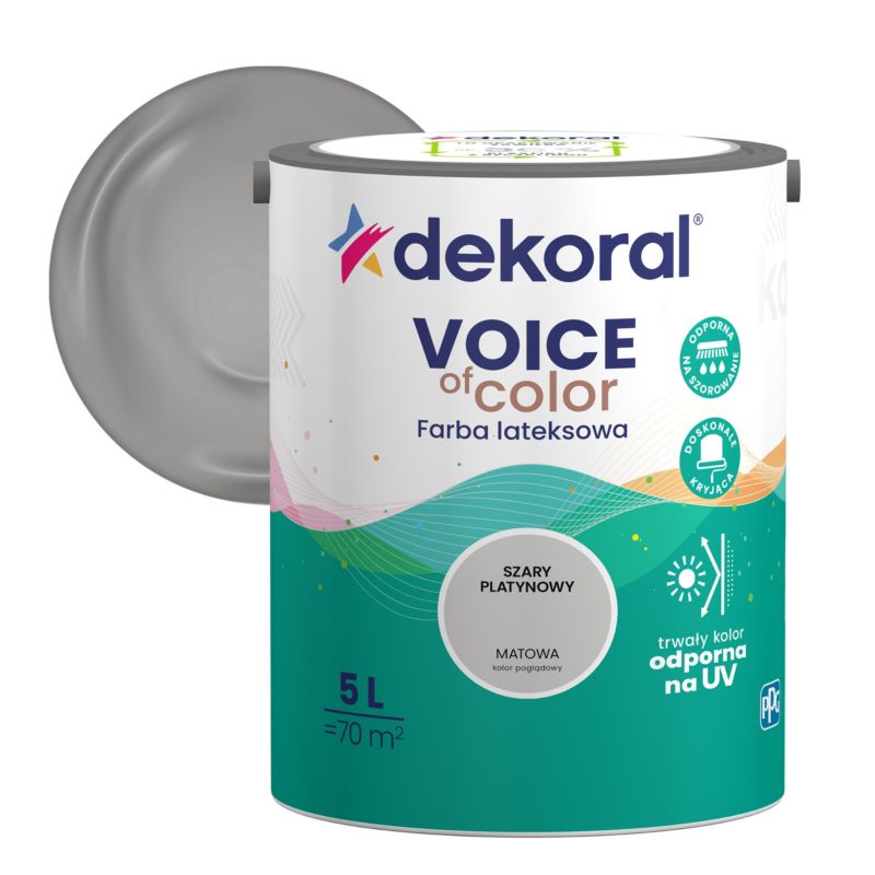 Dekoral Voice of Color farve i grå platin, 5 l