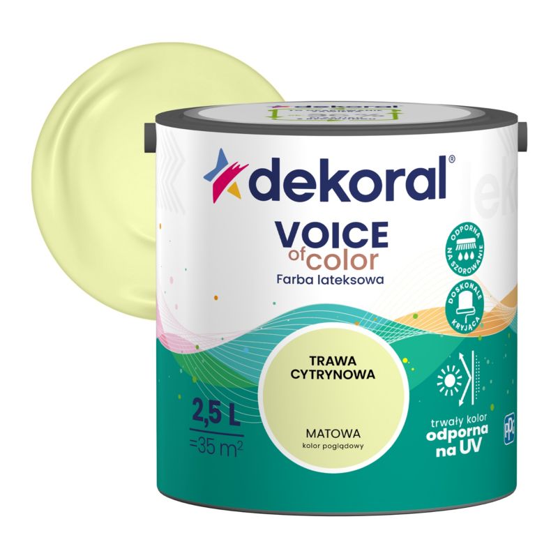 Dekoral Voice of Color farve i farven citrongræs 2,5 l