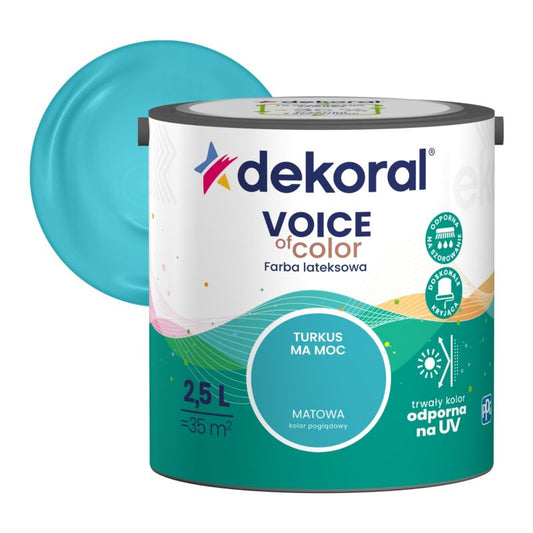 Dekoral Voice of Color farve turkis ma moc 2,5 l