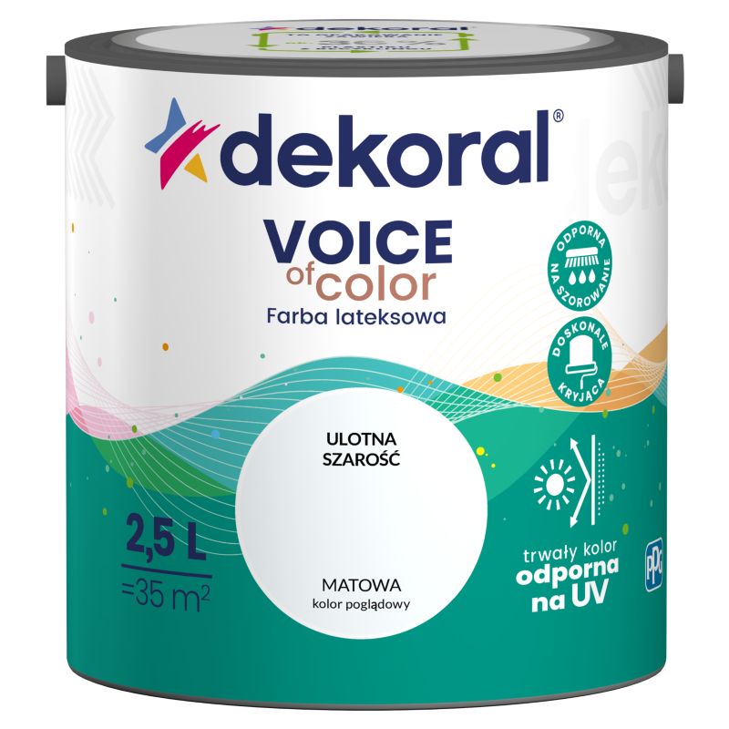 Dekoral Voice of Color farve i farven Flygtig grå 2,5 l