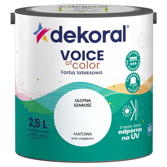 Dekoral Voice of Color farve i farven Flygtig grå 2,5 l