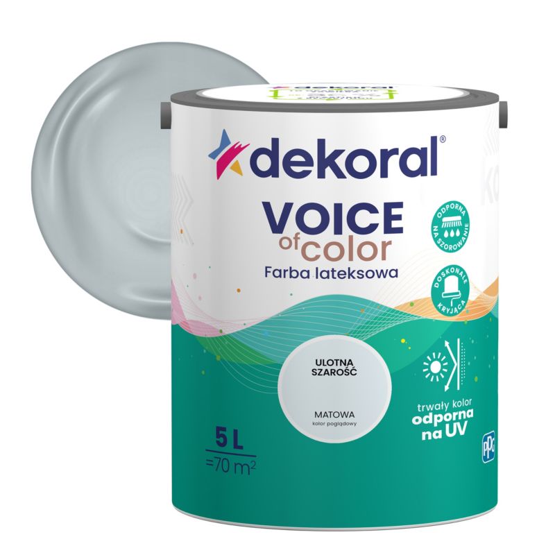 Dekoral Voice of Color farve i farven Flygtig grå 5 l