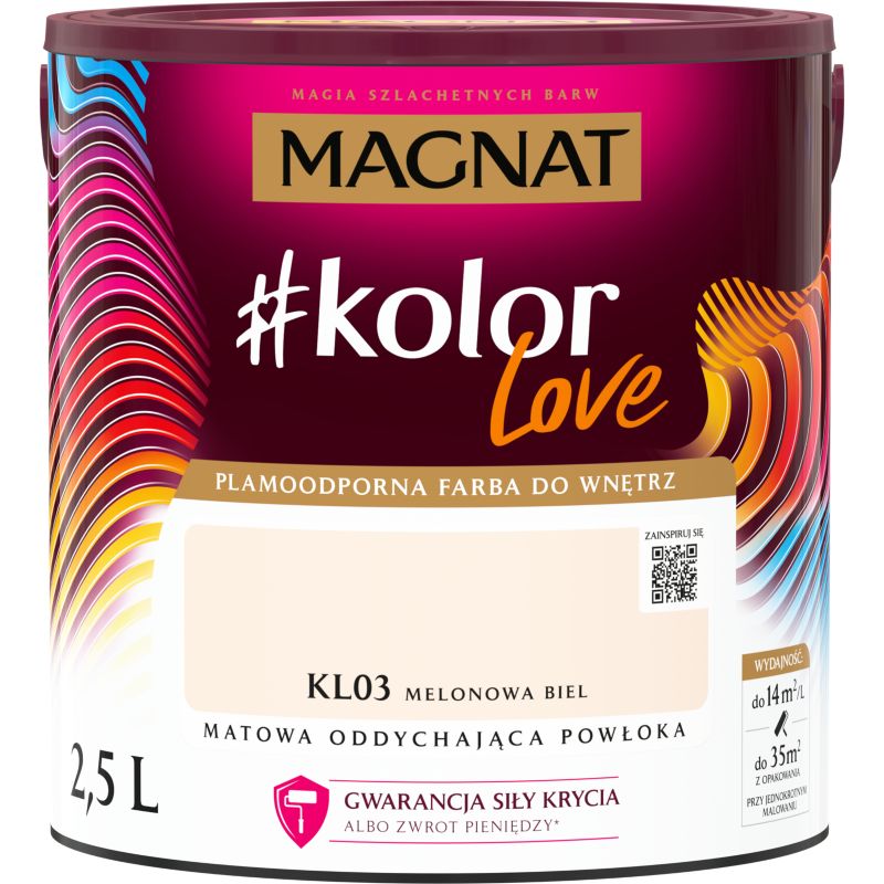 Magnat #kolorLove farve KL03 melonhvid 2,5 l