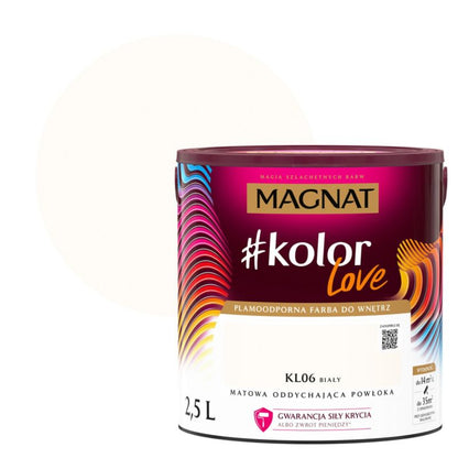 Magnat #kolorLove KL06 farve i hvid 2,5 l