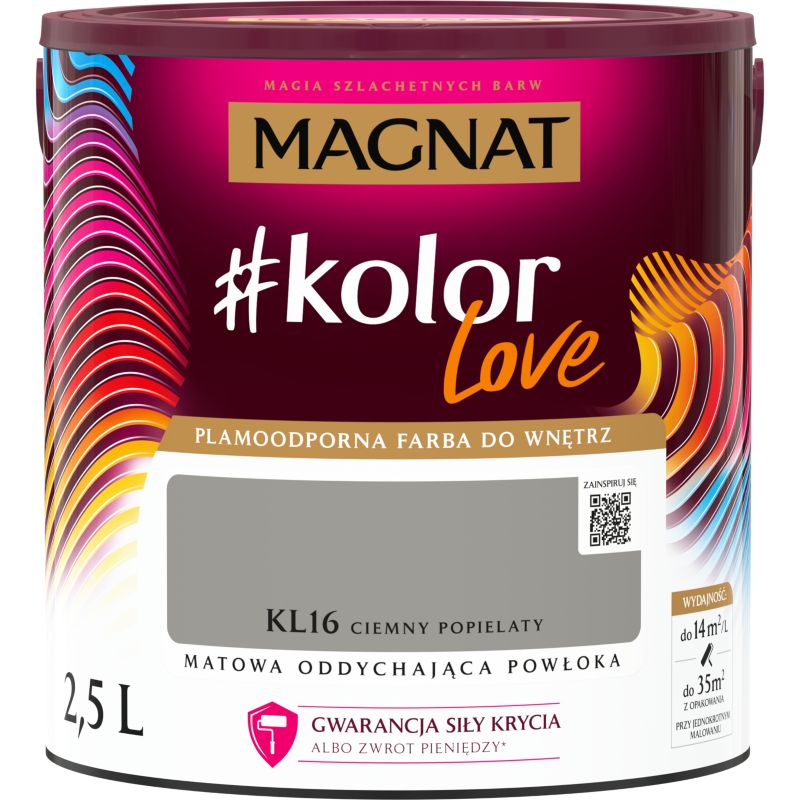 Magnat #kolorLove farve KL16 mørk ask 2,5 l