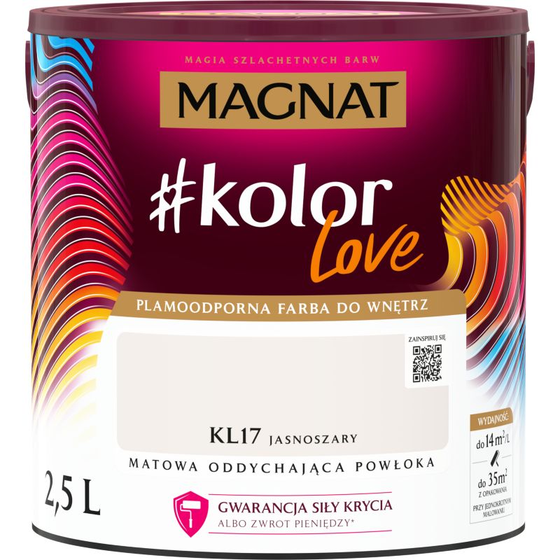 Magnat #kolorLove farve KL17 lys grå 2,5 l