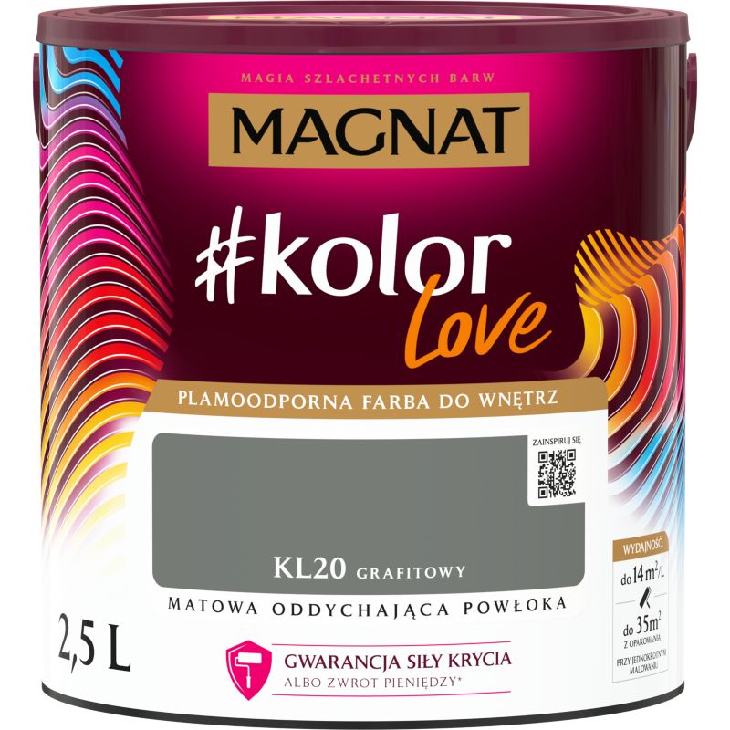 Magnat #kolorLove KL20 grafitfarve 2,5 l