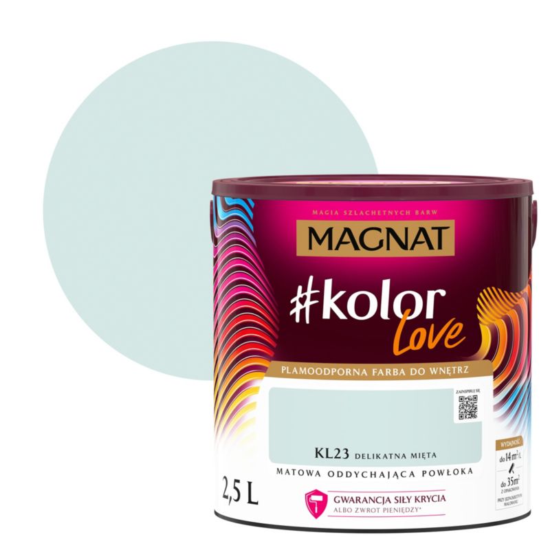 Magnat #kolorLove farve i delikat mint 2,5 l