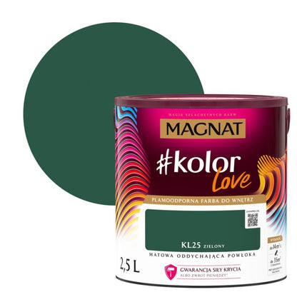 Magnat #kolorLove KL25 farve i grøn 2,5 l