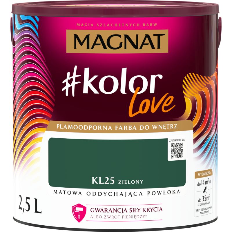 Magnat #kolorLove KL25 farve i grøn 2,5 l