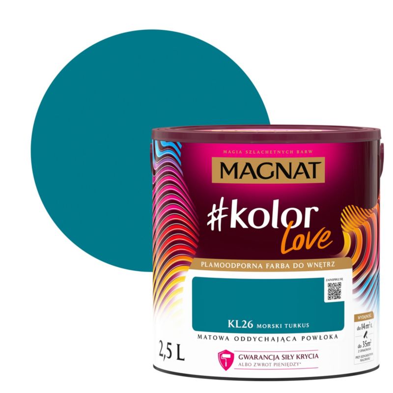 Magnat #kolorLove farve i farven havgrøn turkis 2,5 l